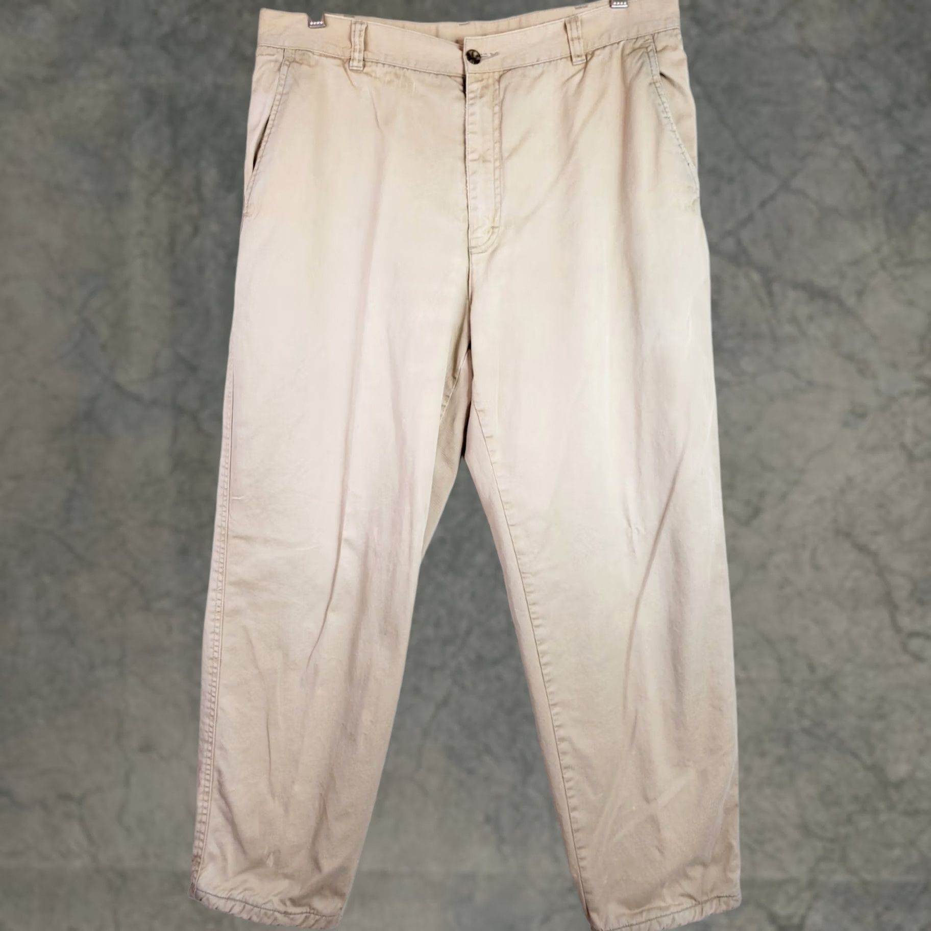 Vintage VINTAGE Woolrich Pants Men 34x29.5" Khaki Flannel Lined Workwear 90s Size US 34 / EU 50 - 1 Thumbnail