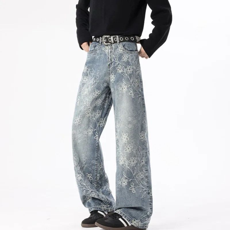 Japanese Brand Jacquard Weave Light Blue Denim Size US 32 / EU 48 - 1 Thumbnail
