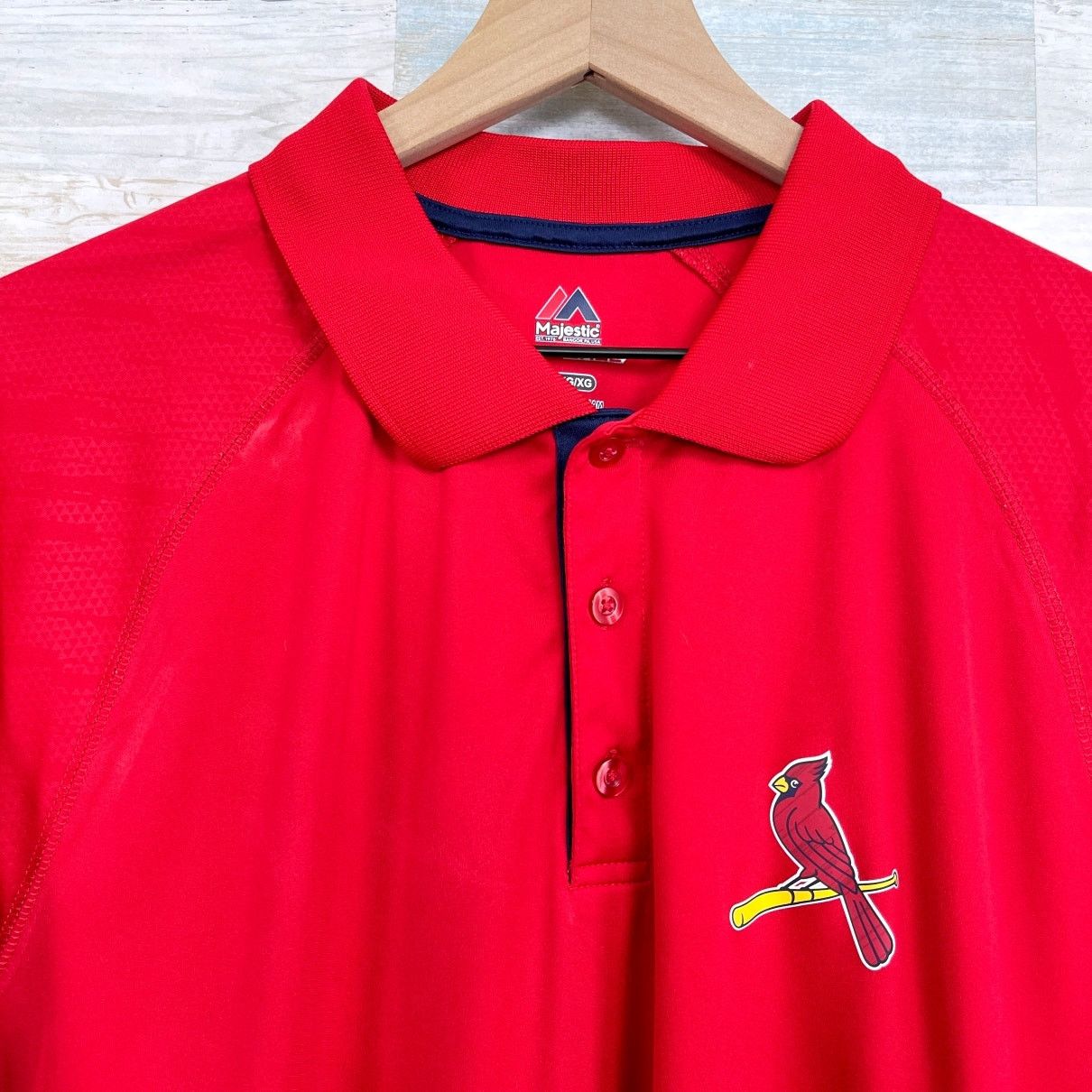 Majestic St Louis Cardinals Polo Shirt Red Majestic MLB Mens XL Size US XL / EU 56 / 4 - 2 Thumbnail