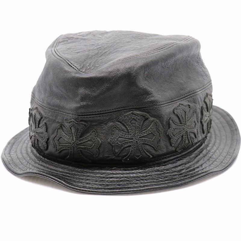 Chrome Hearts Plus Patch Leather Bucket Hat