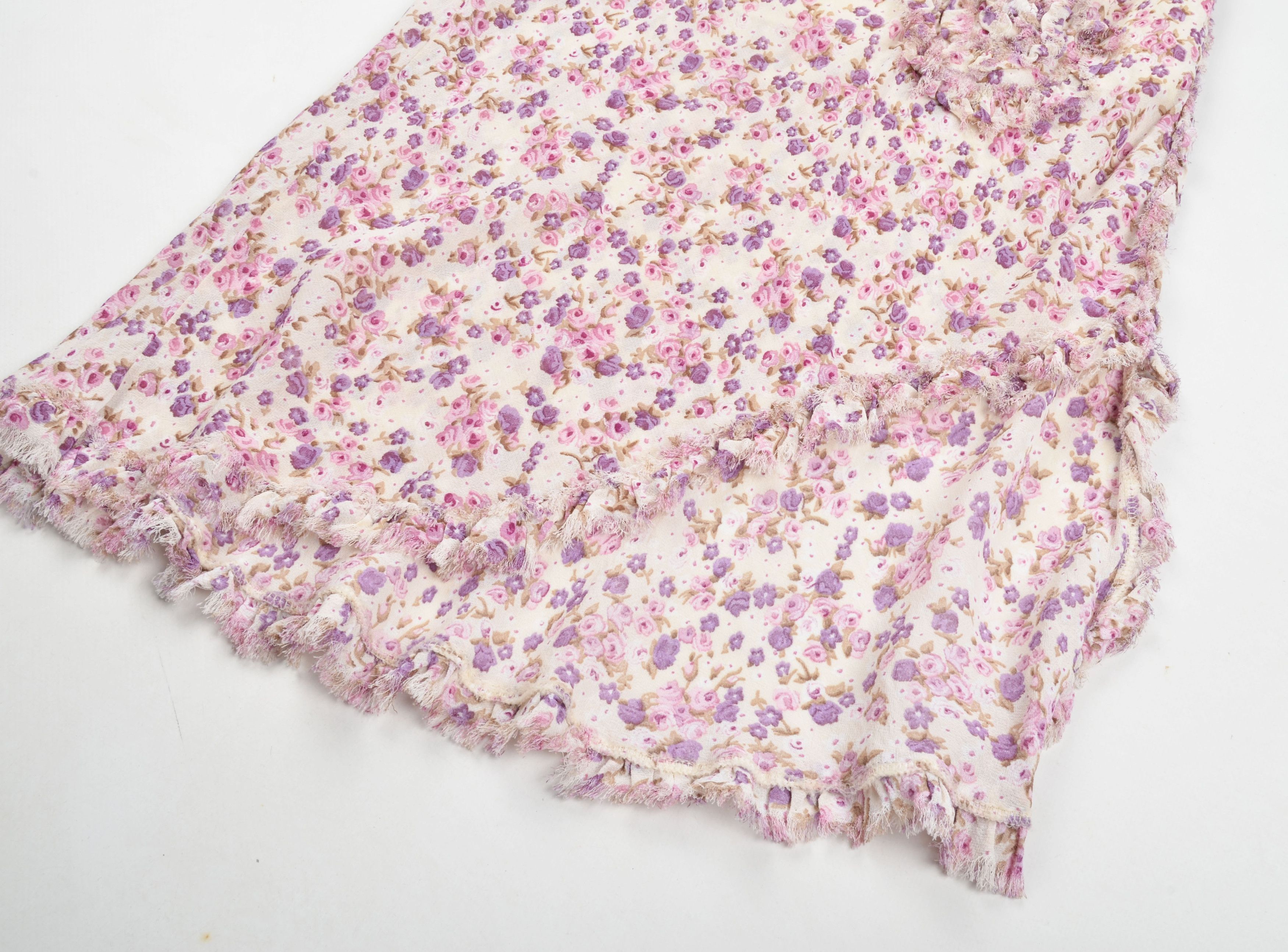 Vintage Vintage Naf Naf Y2K Mesh Floral Fairy Ruffle Skirt Size 28" / US 6 / IT 42 - 6 Thumbnail