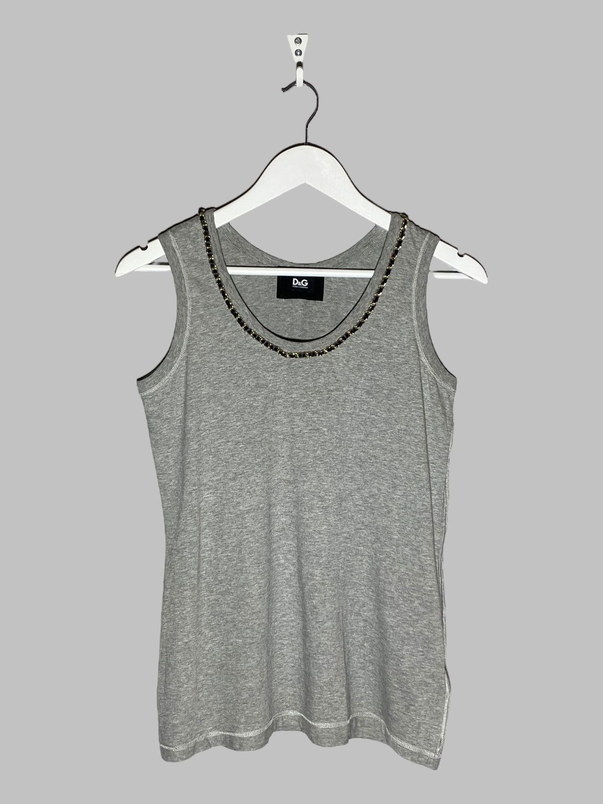 Dolce & Gabbana Dolce&Gabbana Chain Neck Embellished Sleeveless Top Size M / US 6-8 / IT 42-44 - 1 Thumbnail