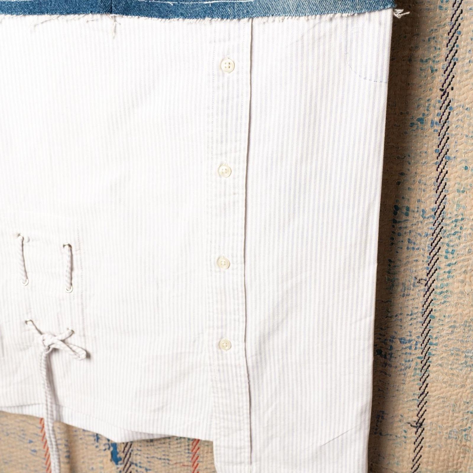 Other Custom reworked denim patchwork shirt / Hybrid Polo Top Size S / US 4 / IT 40 - 5 Thumbnail