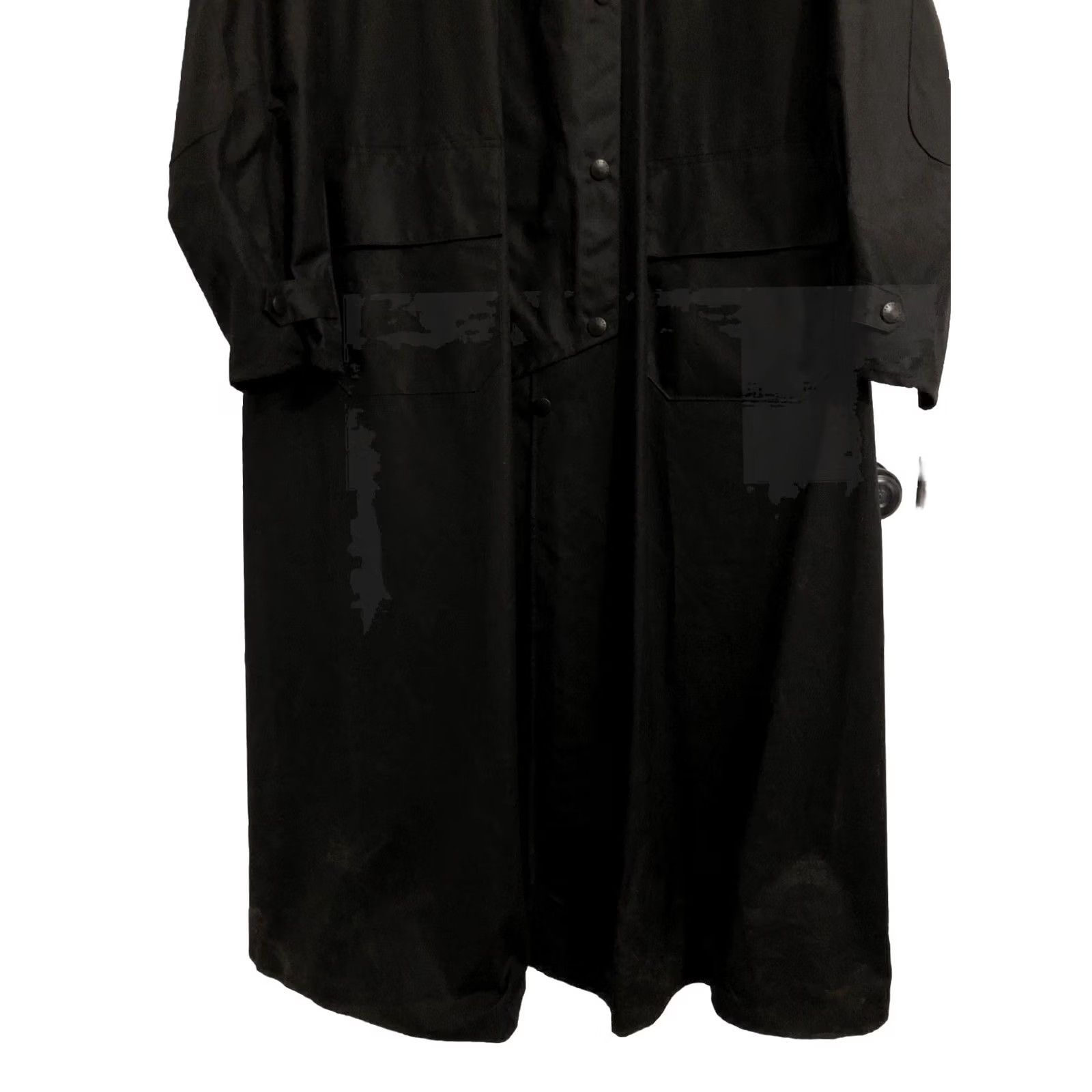 Barbour VINTAGE Barbour Backhouse Waxed Coat 2XL Long Trench Riding Wax Heavy Outerwear - Mocha Black Size US XXL / EU 58 / 5 - 4 Thumbnail