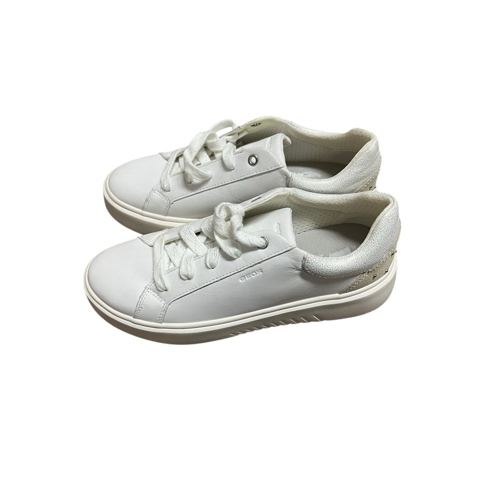 Geox Geox D Nhenbus White Studded Sneakers size 6 Size US 6 / IT 36 - 1 Thumbnail