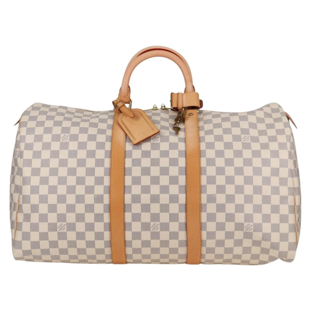 Louis Vuitton LOUIS VUITTON Damier Azur Keepall 50 Boston Bag N41430 Size ONE SIZE - 13 Thumbnail