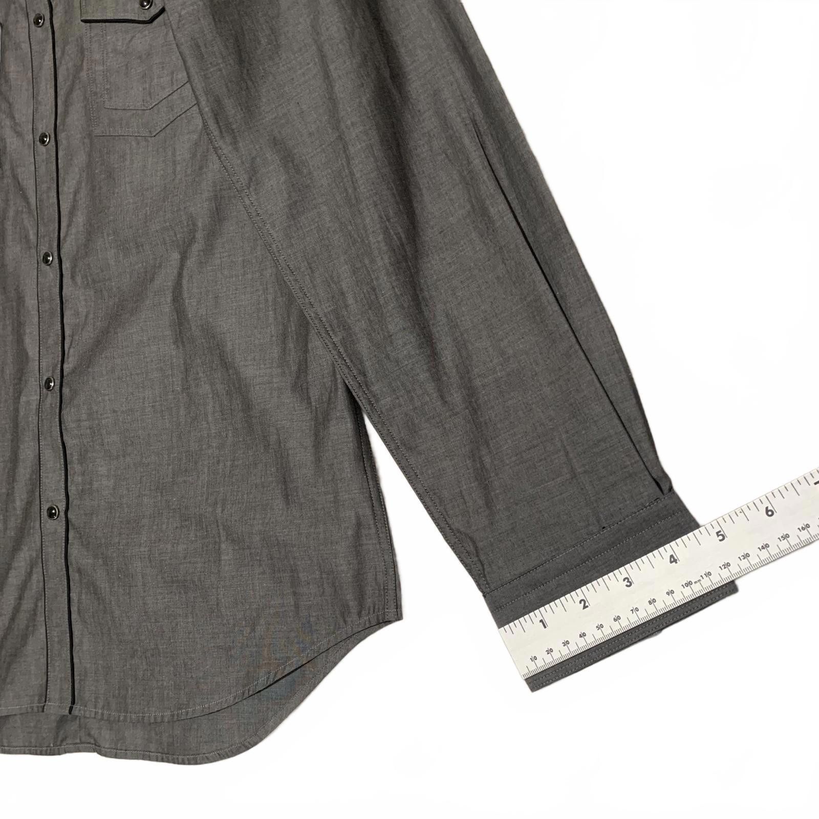 Express Express Men's M Long Sleeve Gray Western Shirt Size US M / EU 48-50 / 2 - 4 Thumbnail