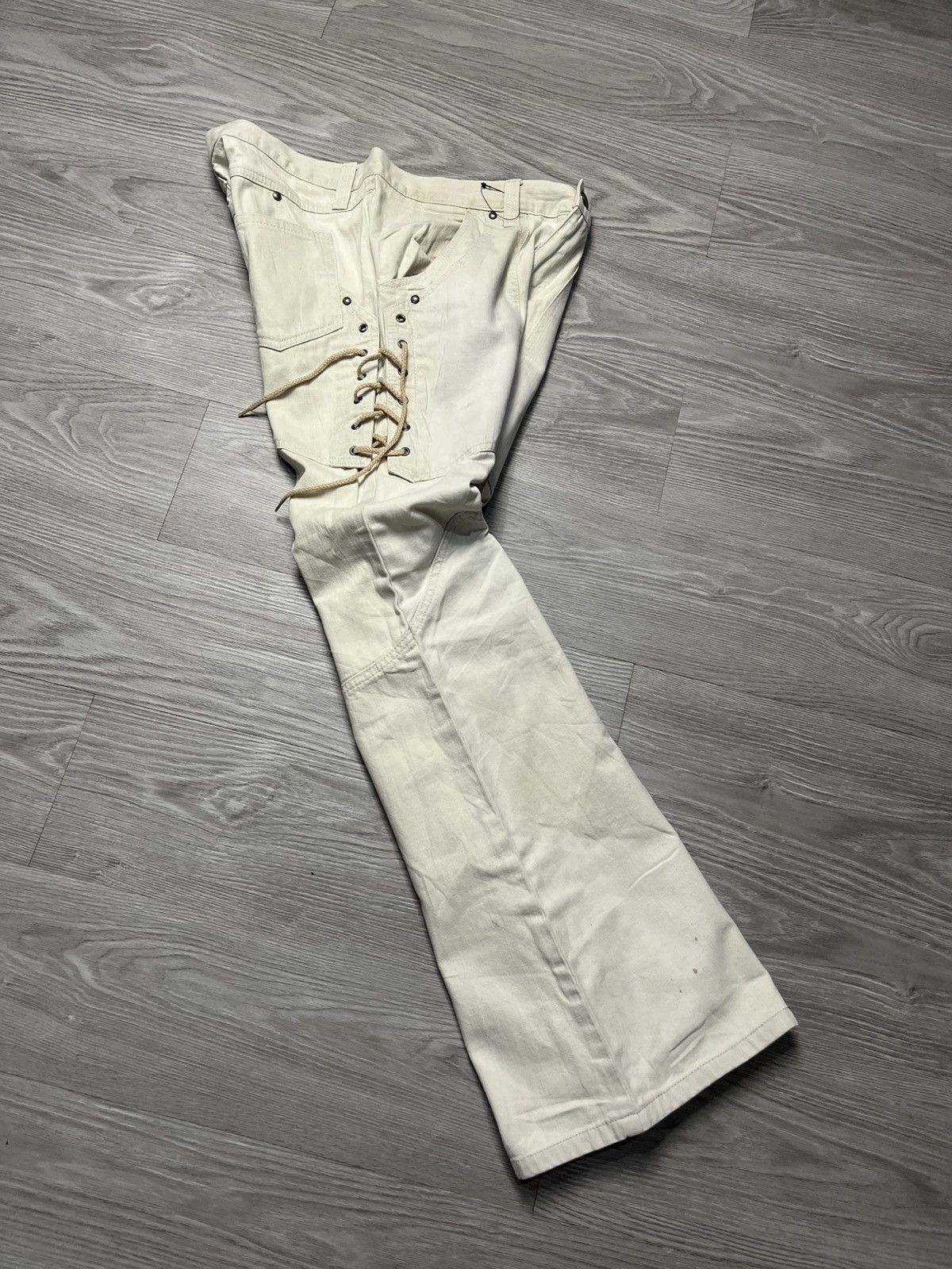 Tornado Mart 2000’s Tornado Mart Flared Lace Pants Size US 32 / EU 48 - 3 Thumbnail