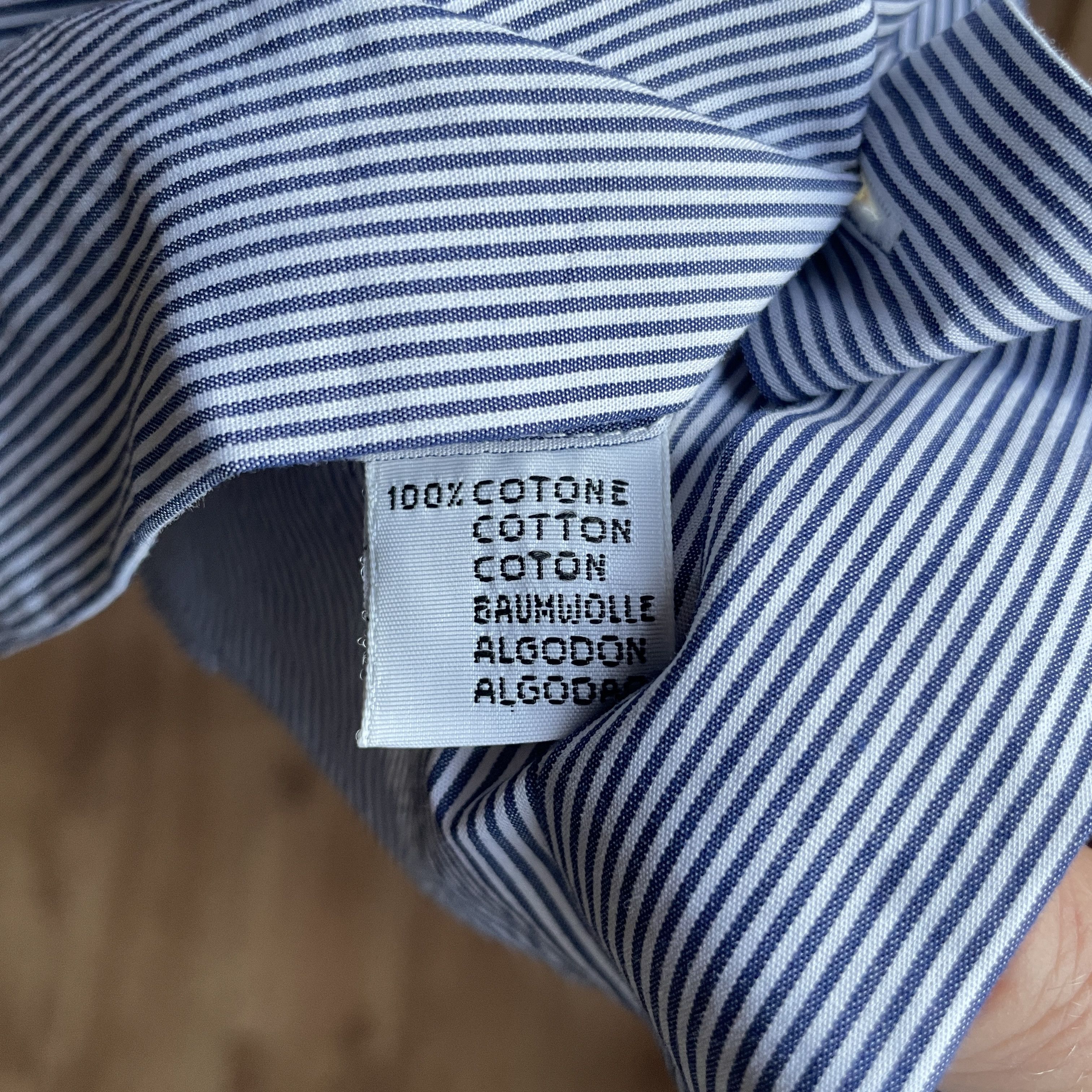 Valentino Valentino Roma Slim Fit Striped Dress Shirt Size 45 Size 44R - 9 Thumbnail