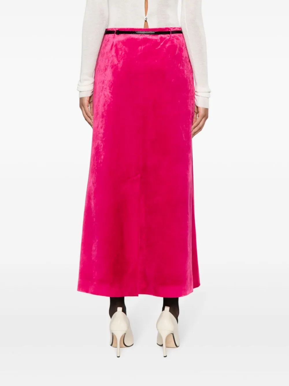 Gucci o1y0925 Maxi Skirt in Fuchsia Size 28" / US 6 / IT 42 - 4 Thumbnail