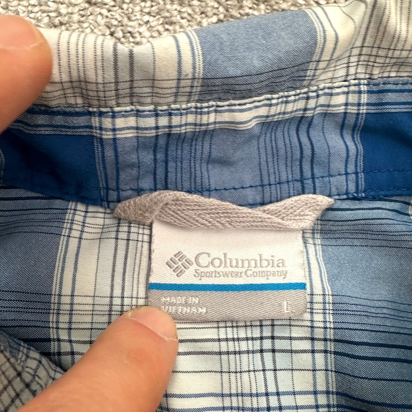 Vintage Columbia Omni Wick Shirt Mens Blue Plaid Short Sleeve Button-Up Casual Outdoor Top Size US L / EU 52-54 / 3 - 5 Thumbnail