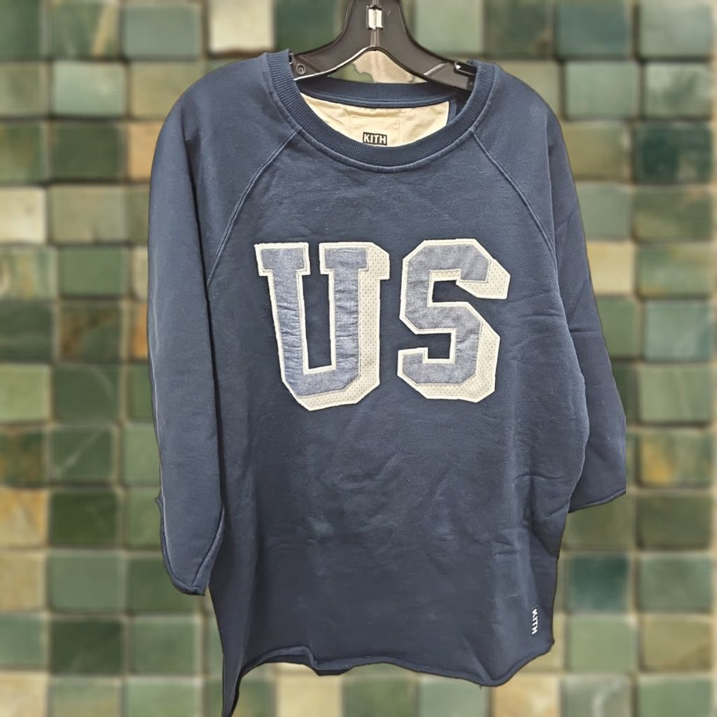 Kith VINTAGE KITH Sweatshirt with Cut off Sleeves XL Pullover Men Blue Size US XL / EU 56 / 4 - 1 Thumbnail