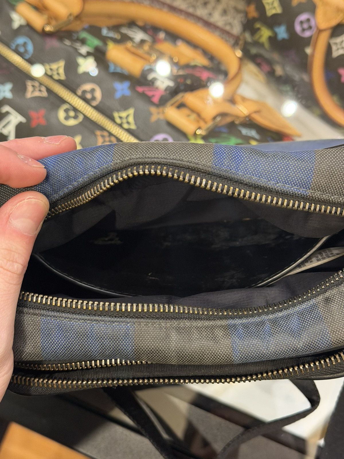 Burberry Burberry Paddy Logo Plaque Checked Messenger Bag - Blue Size ONE SIZE - 15 Thumbnail