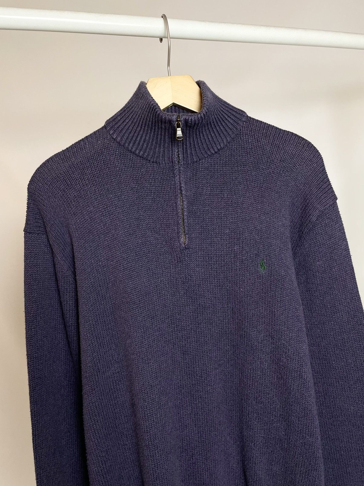Polo Ralph Lauren Vintage 🎆 Polo by Ralph Lauren purple 1/3 zip knit sweater Size US XL / EU 56 / 4 - 3 Thumbnail