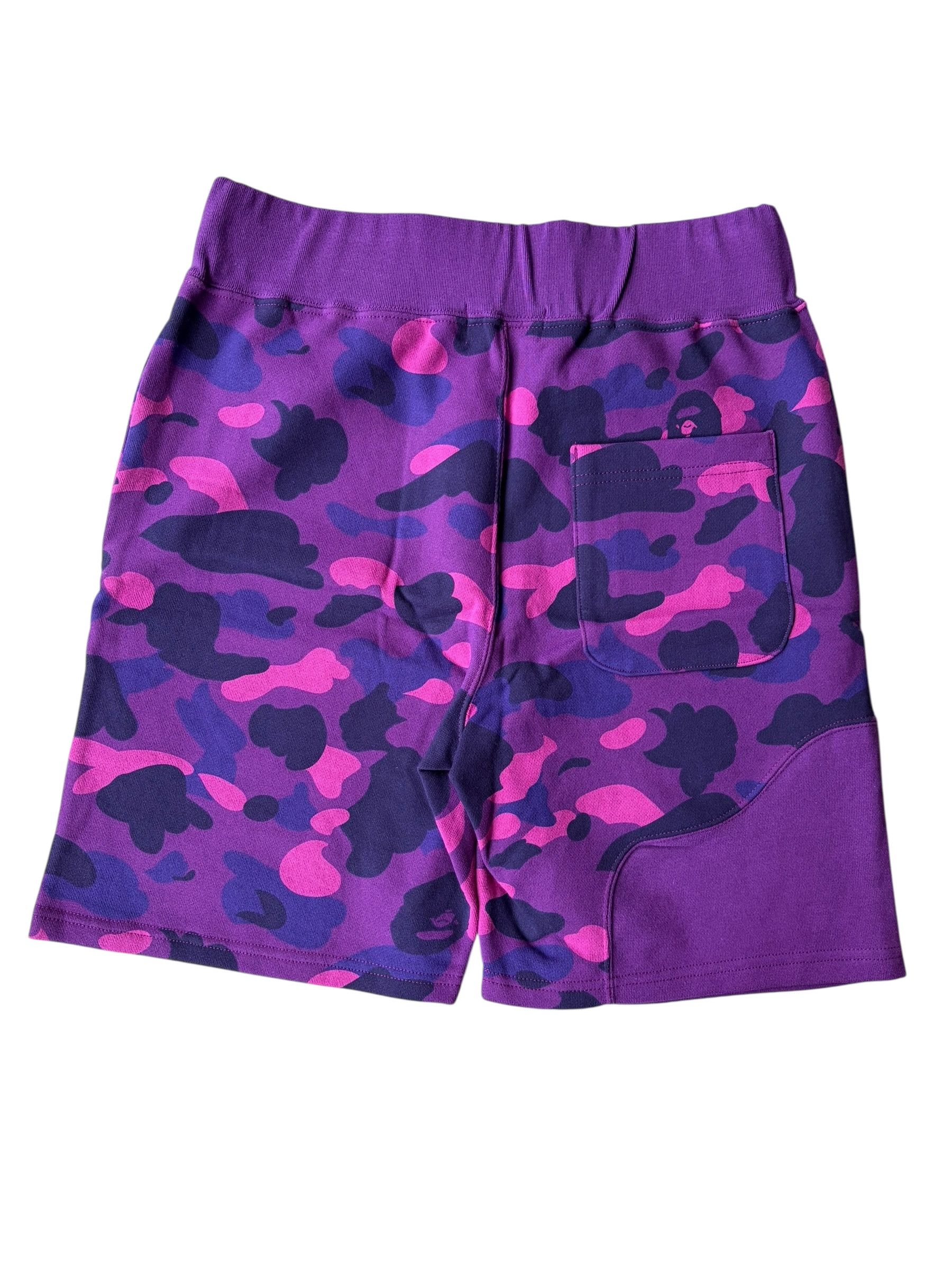 Bape Bape Purple Camo White College Logo Shorts Size US 30 / EU 46 - 2 Thumbnail