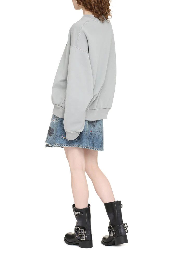 Balenciaga o1mle0824 Logo Sweatshirt in Grey Size S / US 4 / IT 40 - 4 Thumbnail