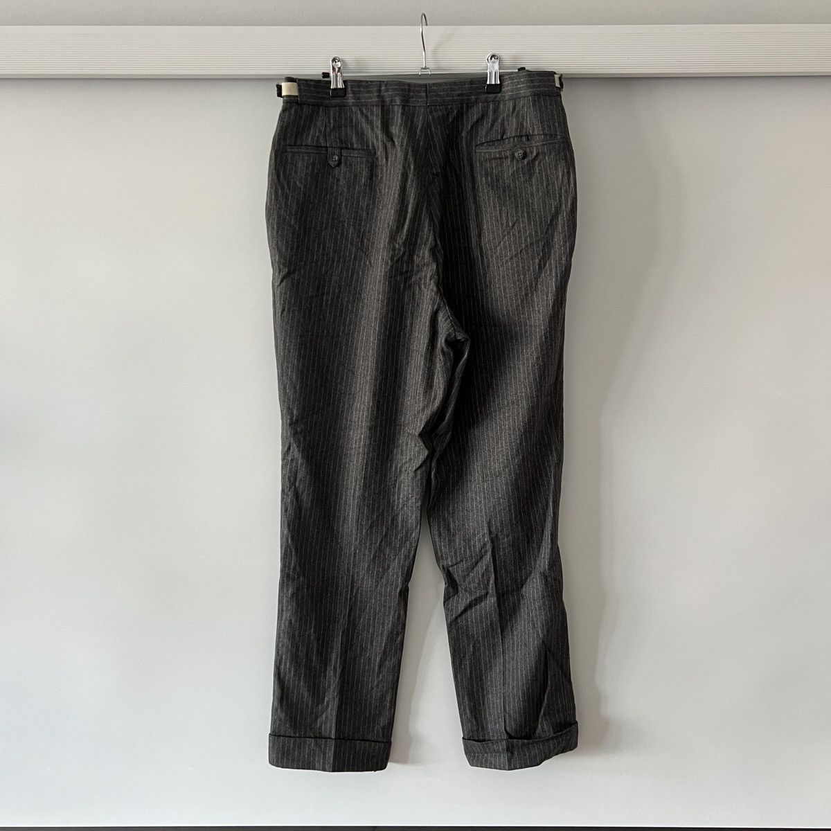 Vintage Vintage Aero Zip Casual Stripped Wool 30's Pants Rare Size US 32 / EU 48 - 2 Thumbnail
