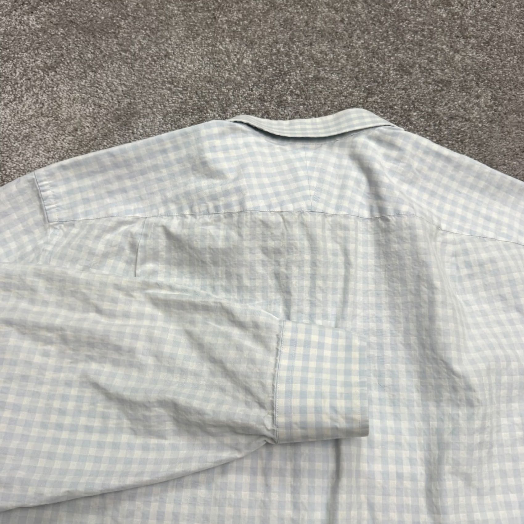 Charles Tyrwhitt Charles Tyrwhitt Classic Fit Gingham Dress Shirt Mens 17/35 Blue White Check Top Shirt Size US XL / EU 56 / 4 - 4 Thumbnail