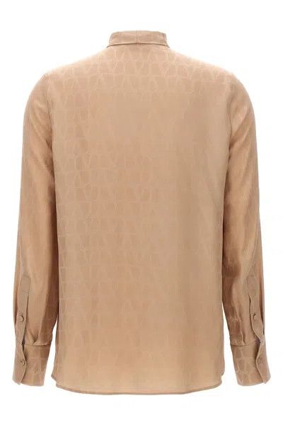 Valentino o1s22i1n0924 Silk Jacquard Toile Iconographe Shirt Size M / US 6-8 / IT 42-44 - 2 Thumbnail