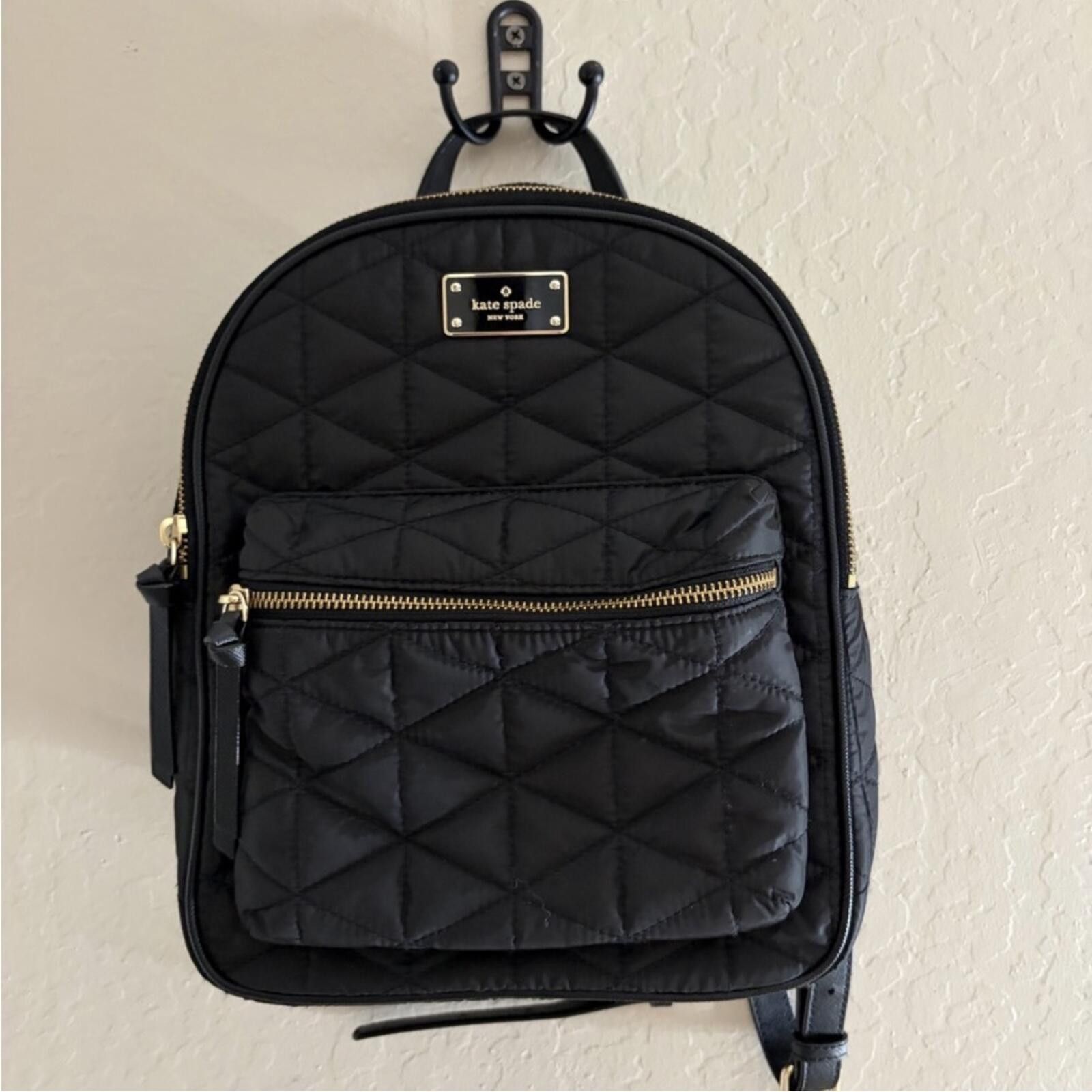 Other Kate Spade Black Quilted Backpack Size ONE SIZE - 1 Thumbnail