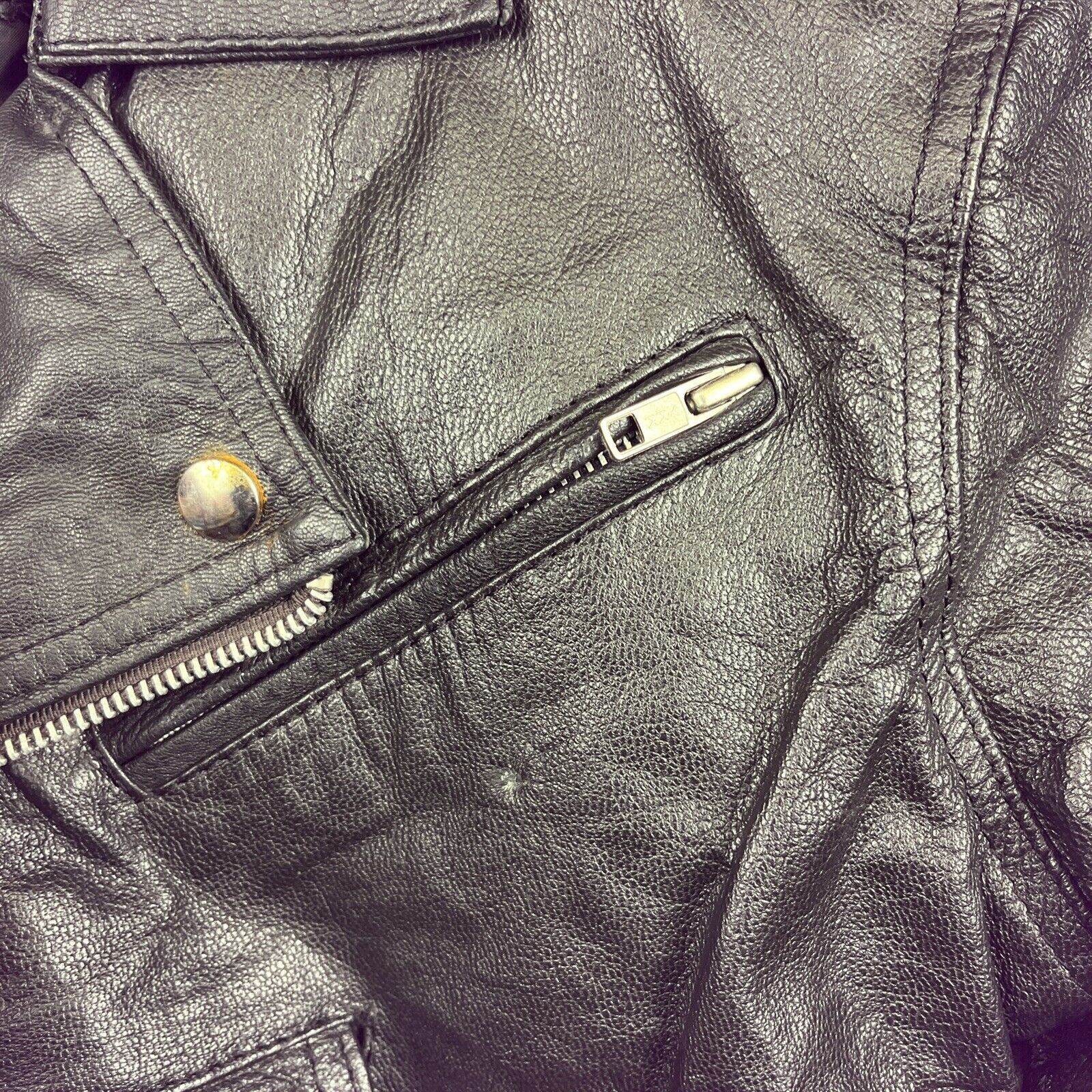 Wilsons Leather Vintage Wilsons Leather Moto Biker Cropped Jacket Medium Size M / US 6-8 / IT 42-44 - 12 Thumbnail