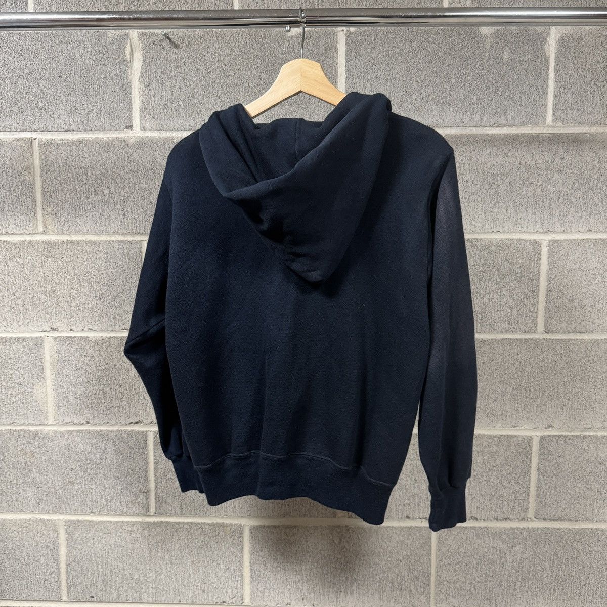 Vintage 80s Faded Navy Blue Green Zip Up Hoodie ERD Grunge Thrashed Size US S / EU 44-46 / 1 - 5 Thumbnail