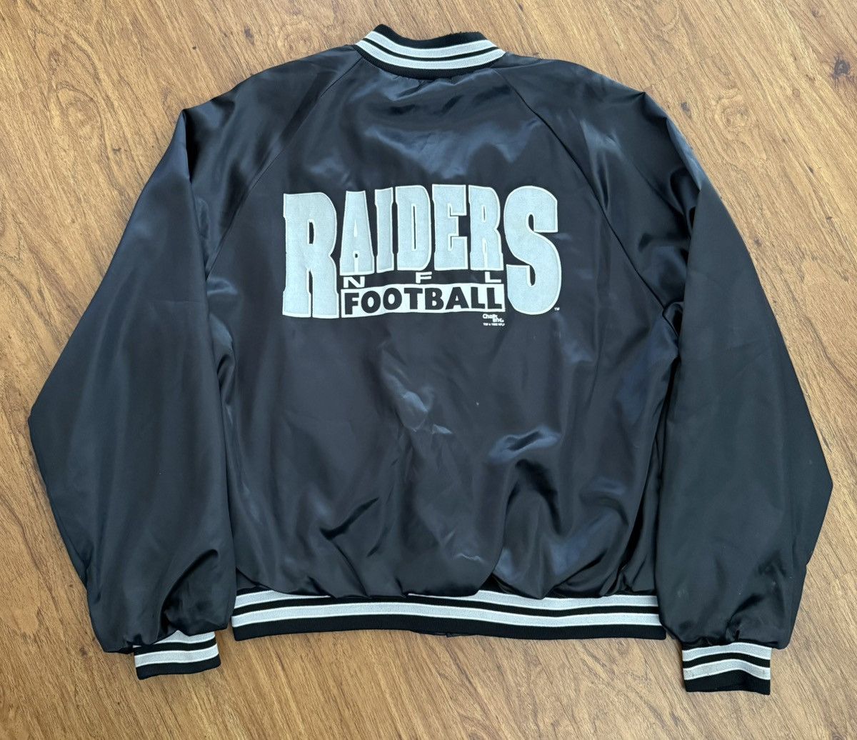 Vintage 1992 Raiders Los Angeles Jacket Satin XL Chalk line