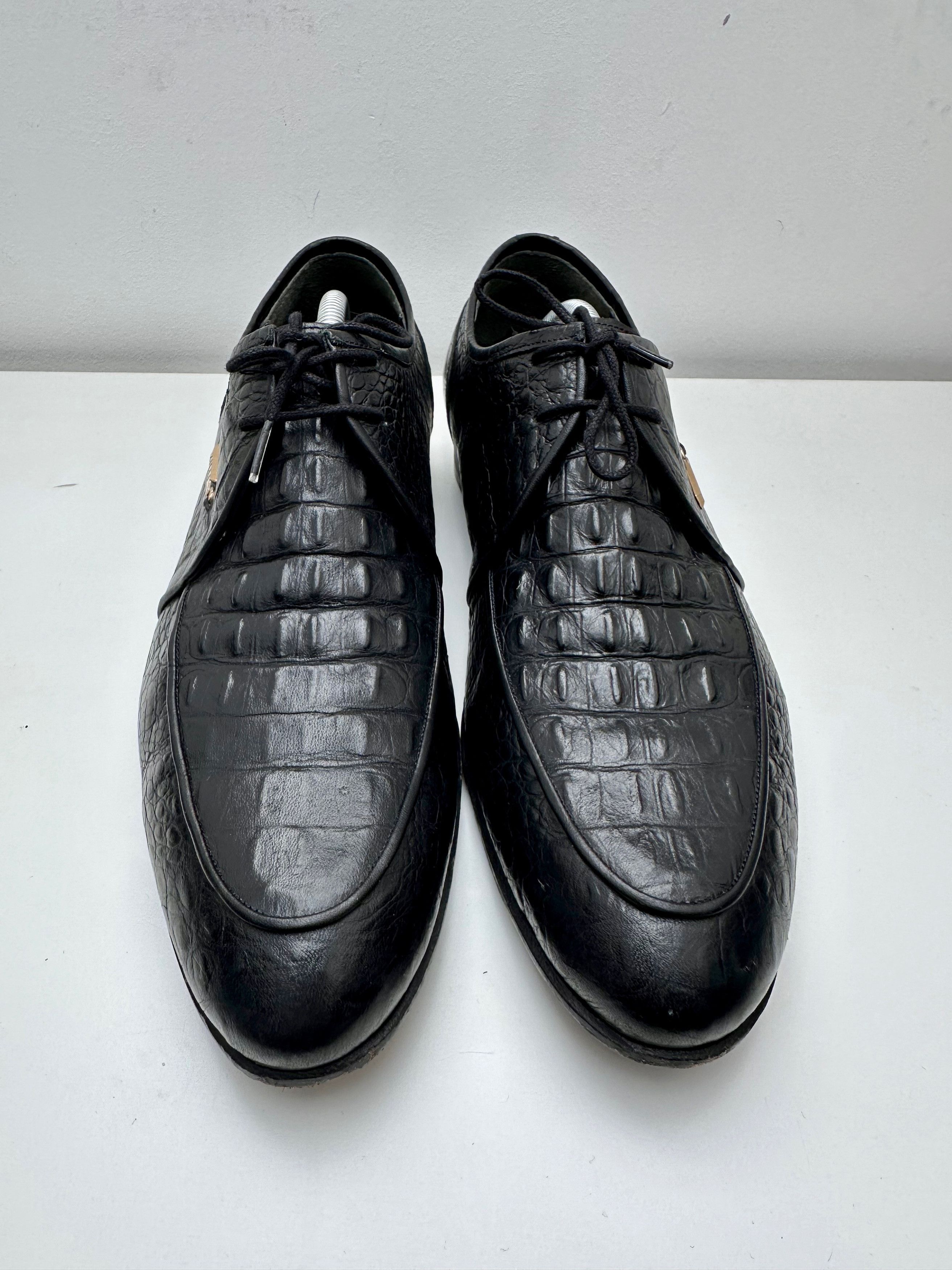 Zilli FREE TARIFF Zilli Black Dress Crocodile Leather Formal Shoes Size US 9 / EU 42 - 1 Thumbnail