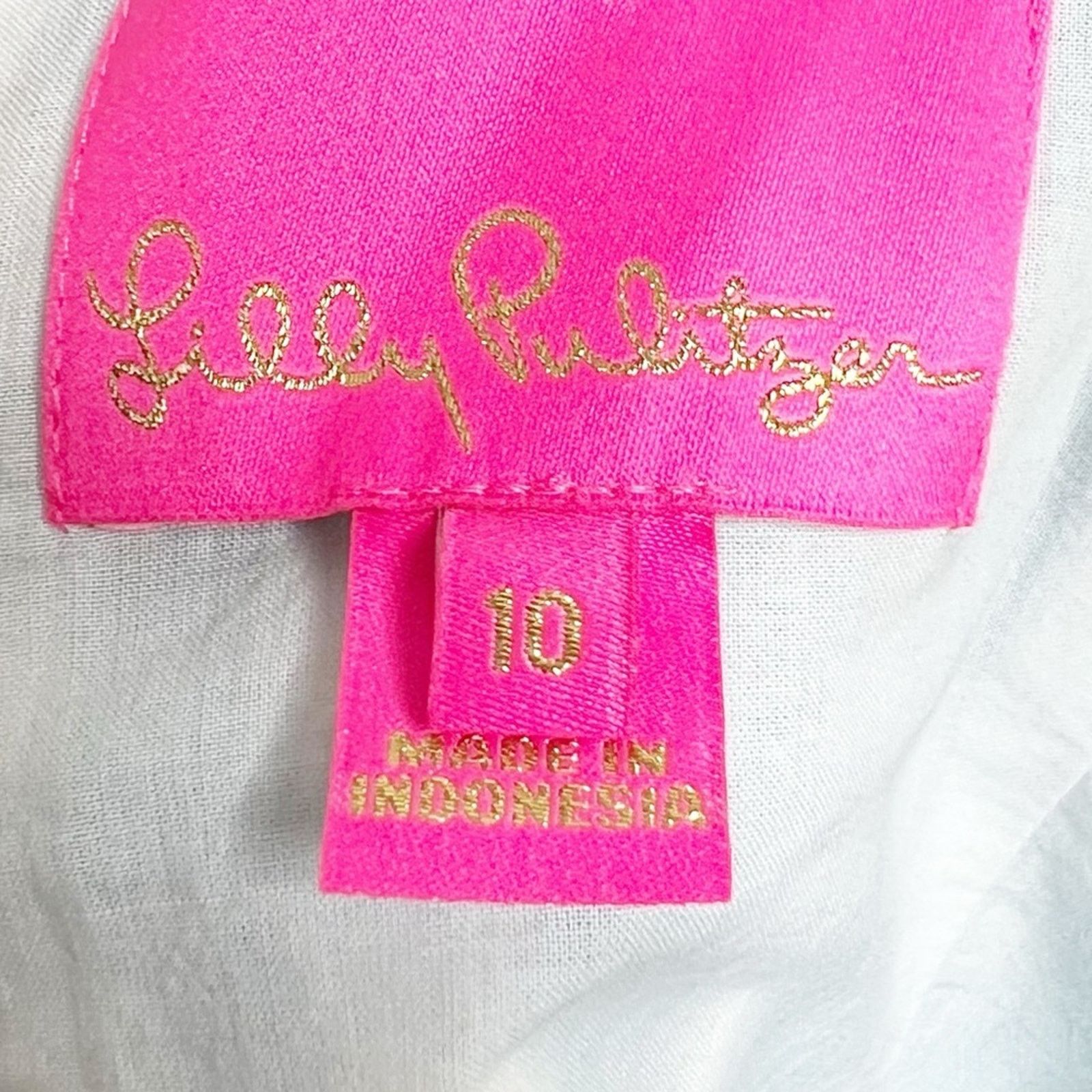 Lilly Pulitzer Lilly Pulitzer Sarafina Gingham Babydoll Women's Blouse Size L / US 10 / IT 46 - 14 Thumbnail