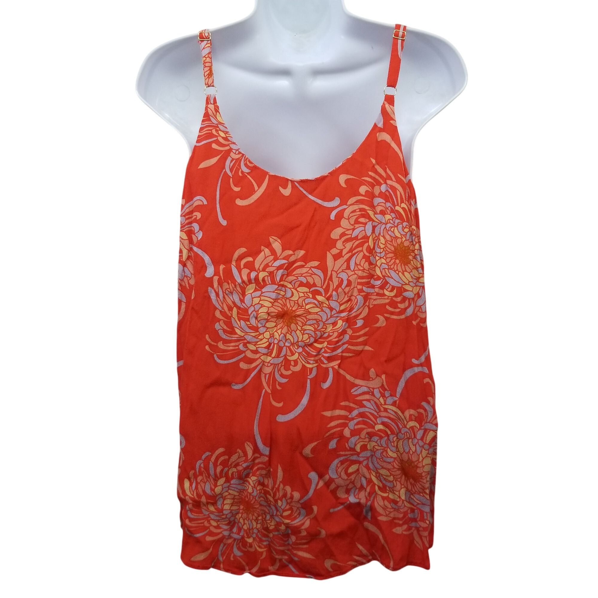 Other CAbi S Orange Floral Tank Top 777 Rayon LOVELY DAY MUM Layer Size S / US 4 / IT 40 - 4 Thumbnail