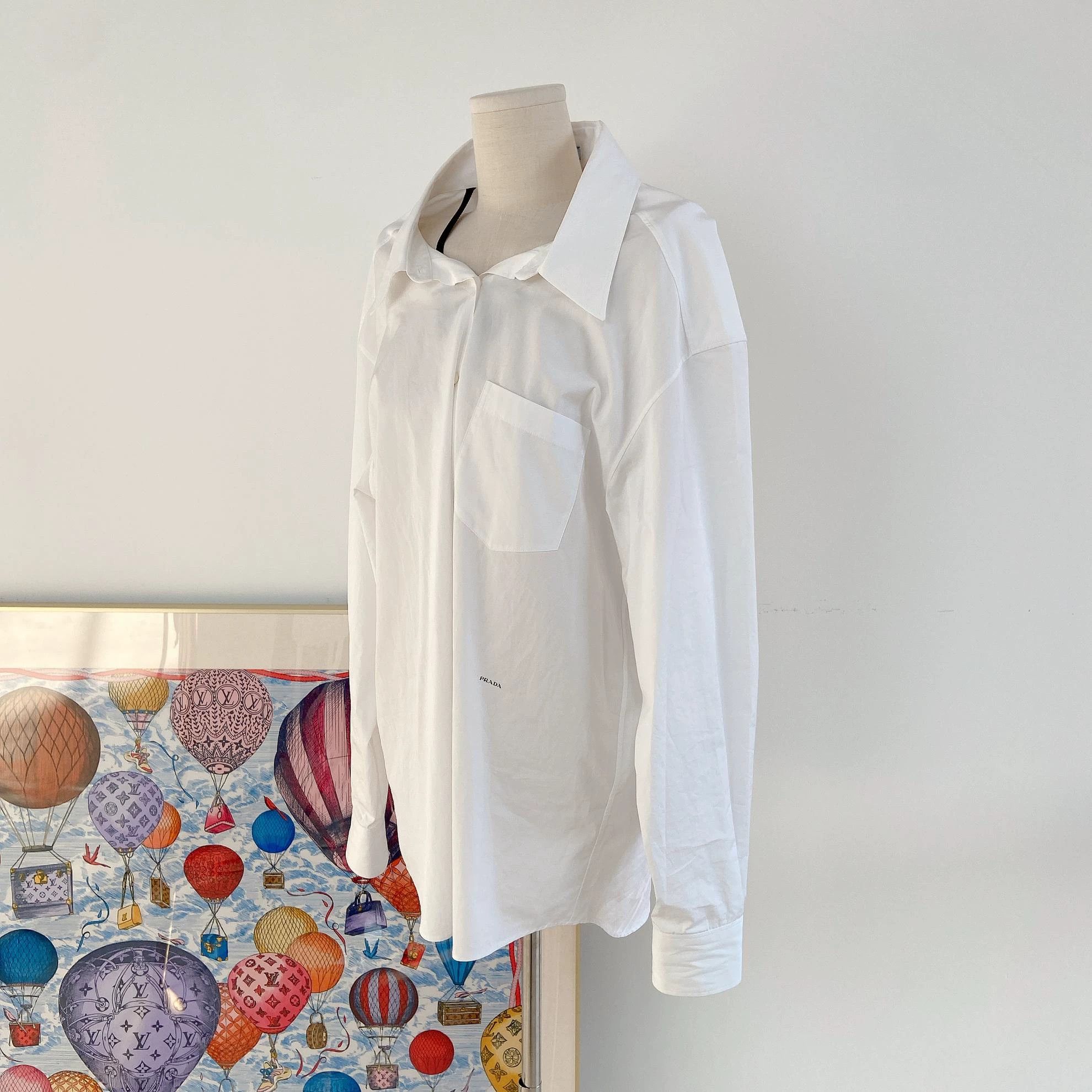 Prada white shirt 40 4543