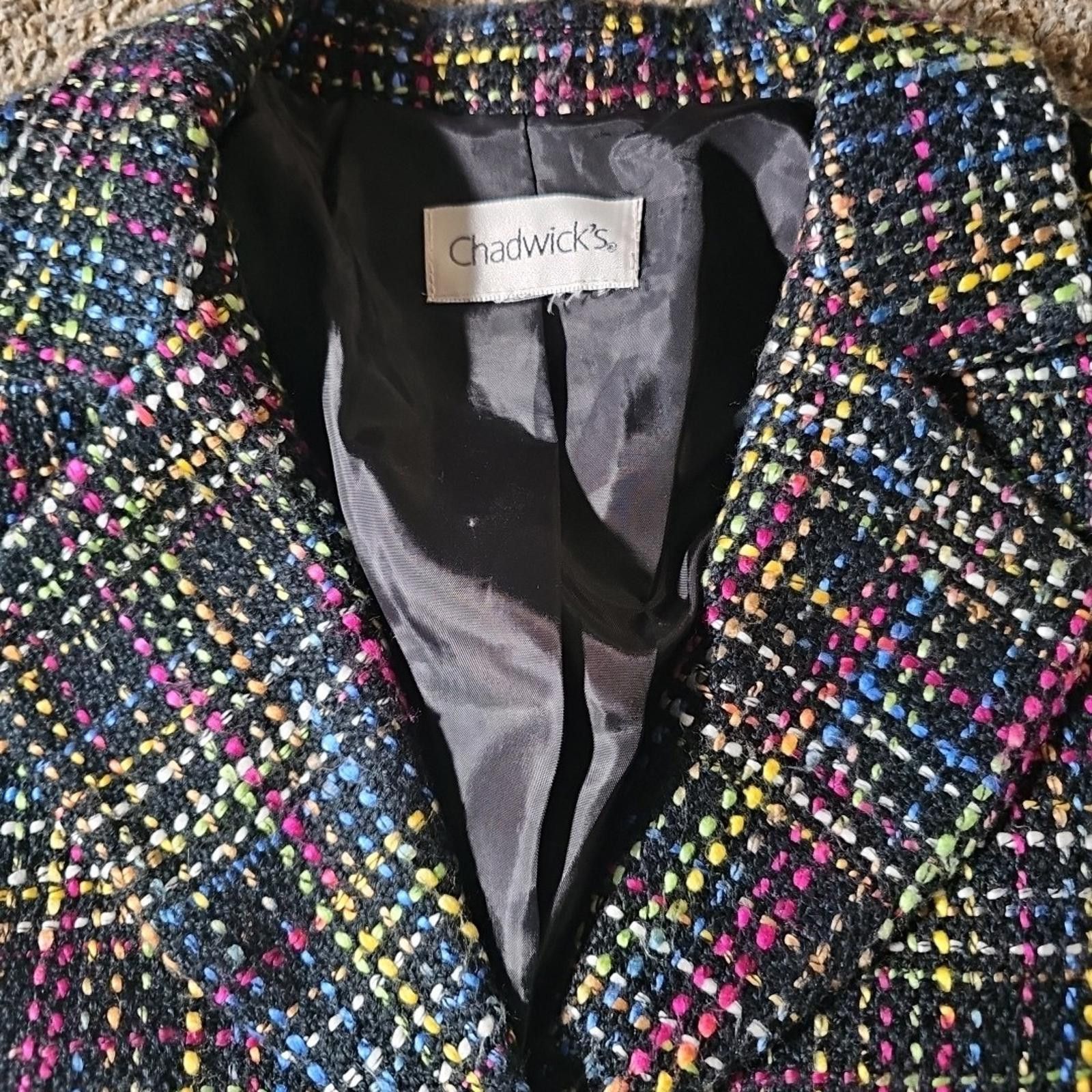 Other Chadwicks Thick Weave 3 Button Blazer SEE MEASUREMENTS Size M / US 6-8 / IT 42-44 - 3 Thumbnail