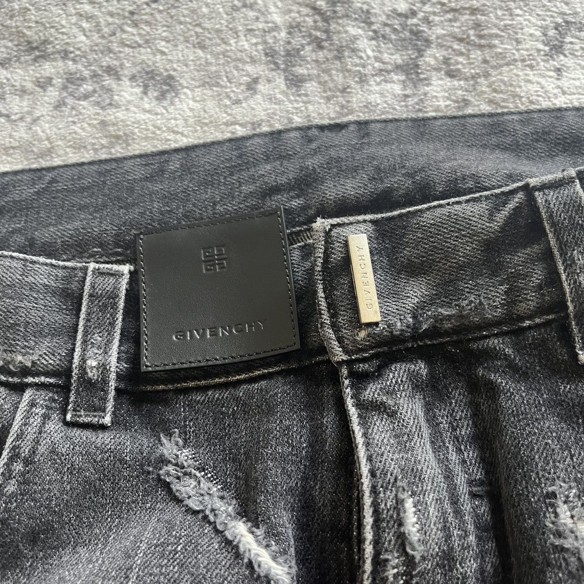 Givenchy Boro Stitched Distressed Moleskin Jeans Size 32