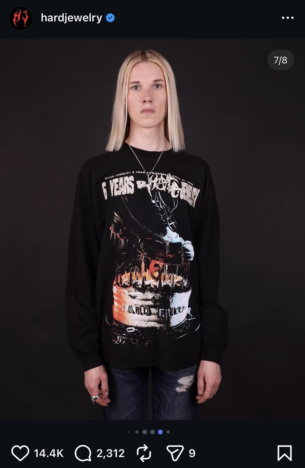 Other Hard Jewelry 6 Year Anniversary Long sleeve Tee Size US XXL / EU 58 / 5 - 5 Thumbnail