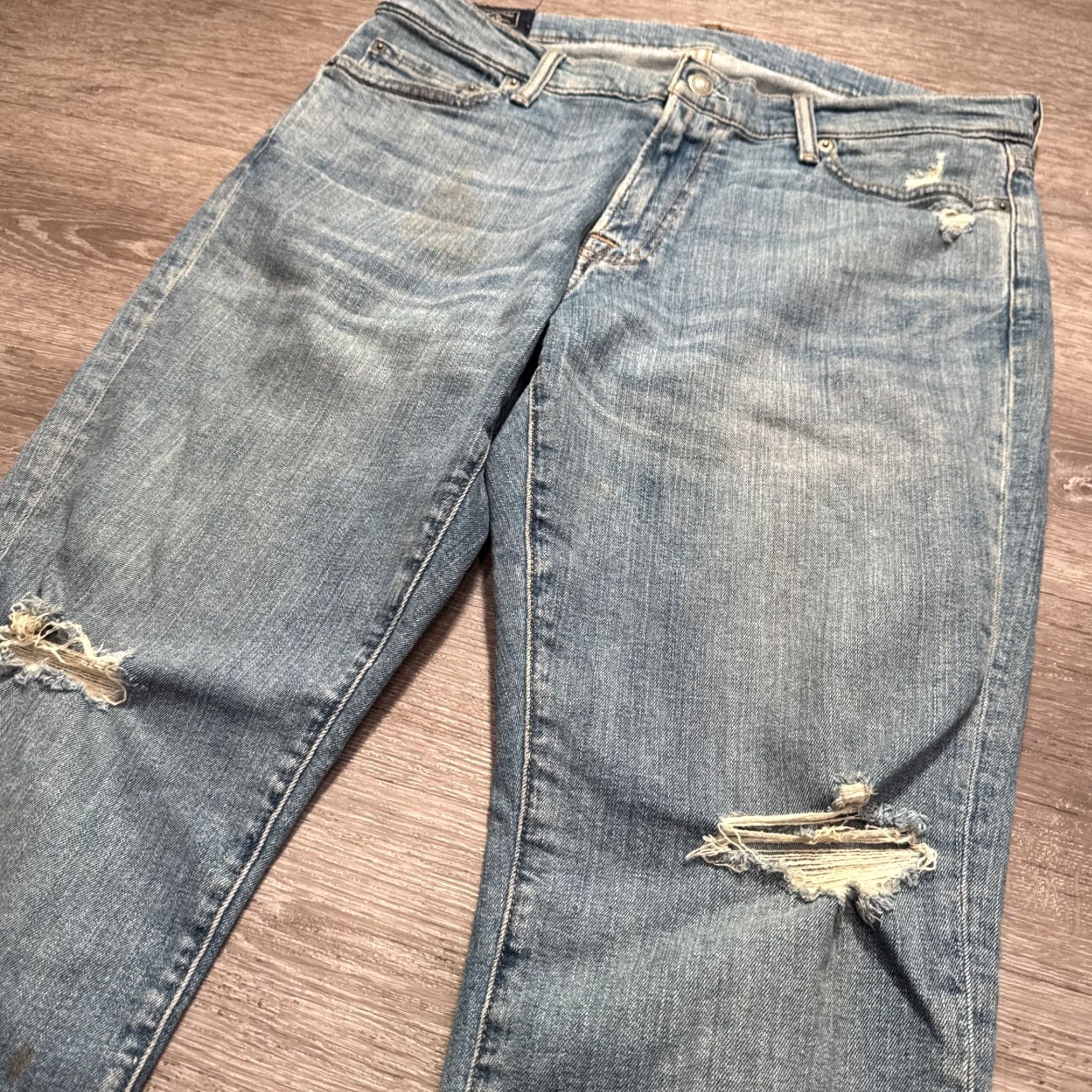 Abercrombie & Fitch Abercrombie & Fitch Jeans Slim 34 Blue Denim Rustin Athletic Slim 34x26 Mens Regular 5-Pocket Stretch Denim Blue Jeans Size US 34 / EU 50 - 2 Thumbnail