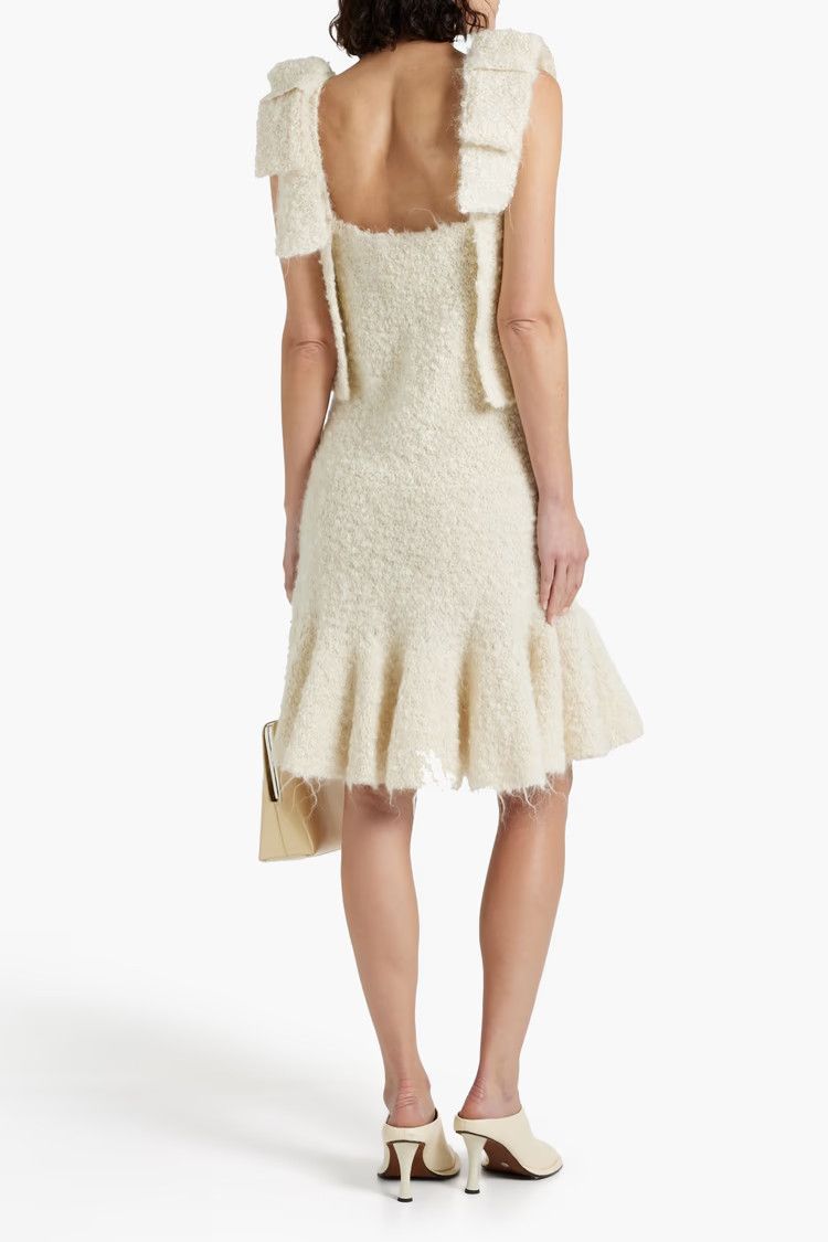 Jil Sander o1y0925 Sleeveless Mini Dress in Ivory Size S / US 4 / IT 40 - 3 Thumbnail
