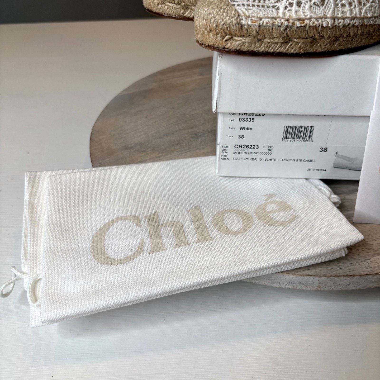 Chloe Chloé Fabri Lace Espadrilles White 38 Women's Shoes NIB Size US 8 / IT 38 - 4 Thumbnail