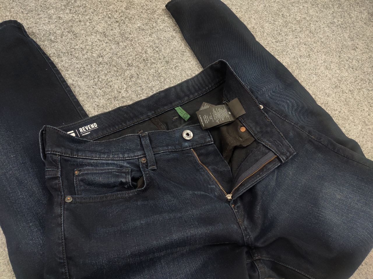 G-Star G Star Raw revend skinny Dakr Blue Gaded denim Jeans Size US 31 - 8 Thumbnail