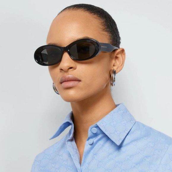 image of New Gucci Gg1527S 001 Black Grey Sunglasses, Women's