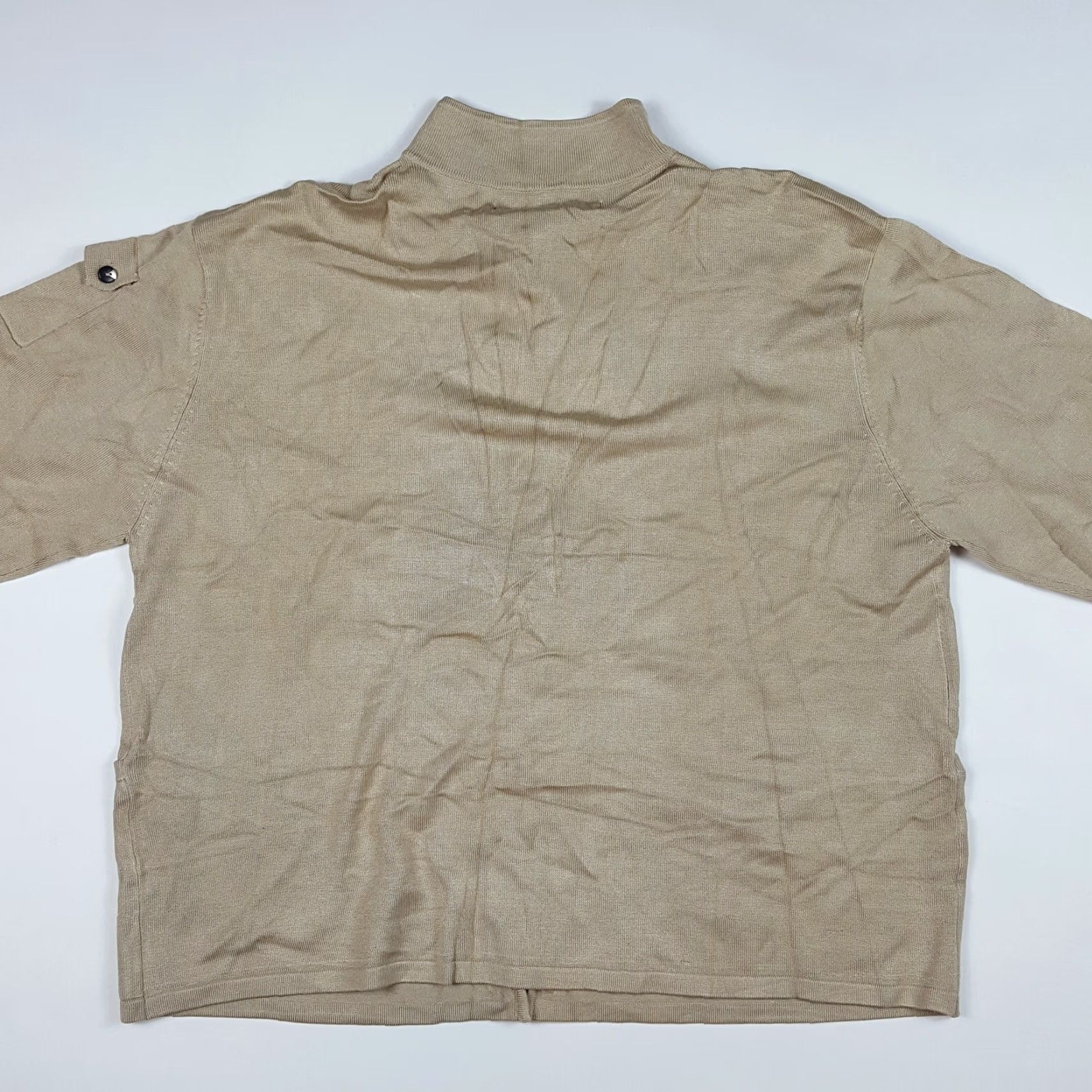 Vintage Jamie Sadock Beige Silk Kimono Style Women's Size S Knit Sweater Button Jacket Size S / US 4 / IT 40 - 6 Thumbnail