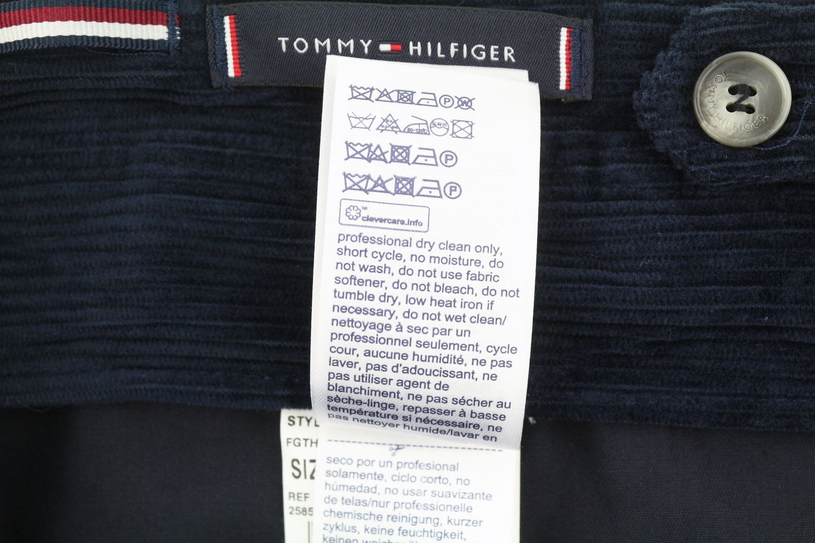 Tommy Hilfiger ROCK VELVET CASHME EU52 Dark Blue Corduroy 87474 Size US 36 / EU 52 - 10 Thumbnail