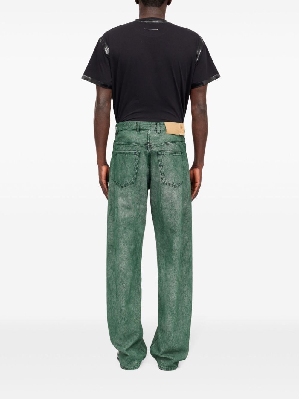 Maison Margiela oc11z0925 Logo Patch Straight-leg Jeans in Green Size US 30 / EU 46 - 4 Thumbnail