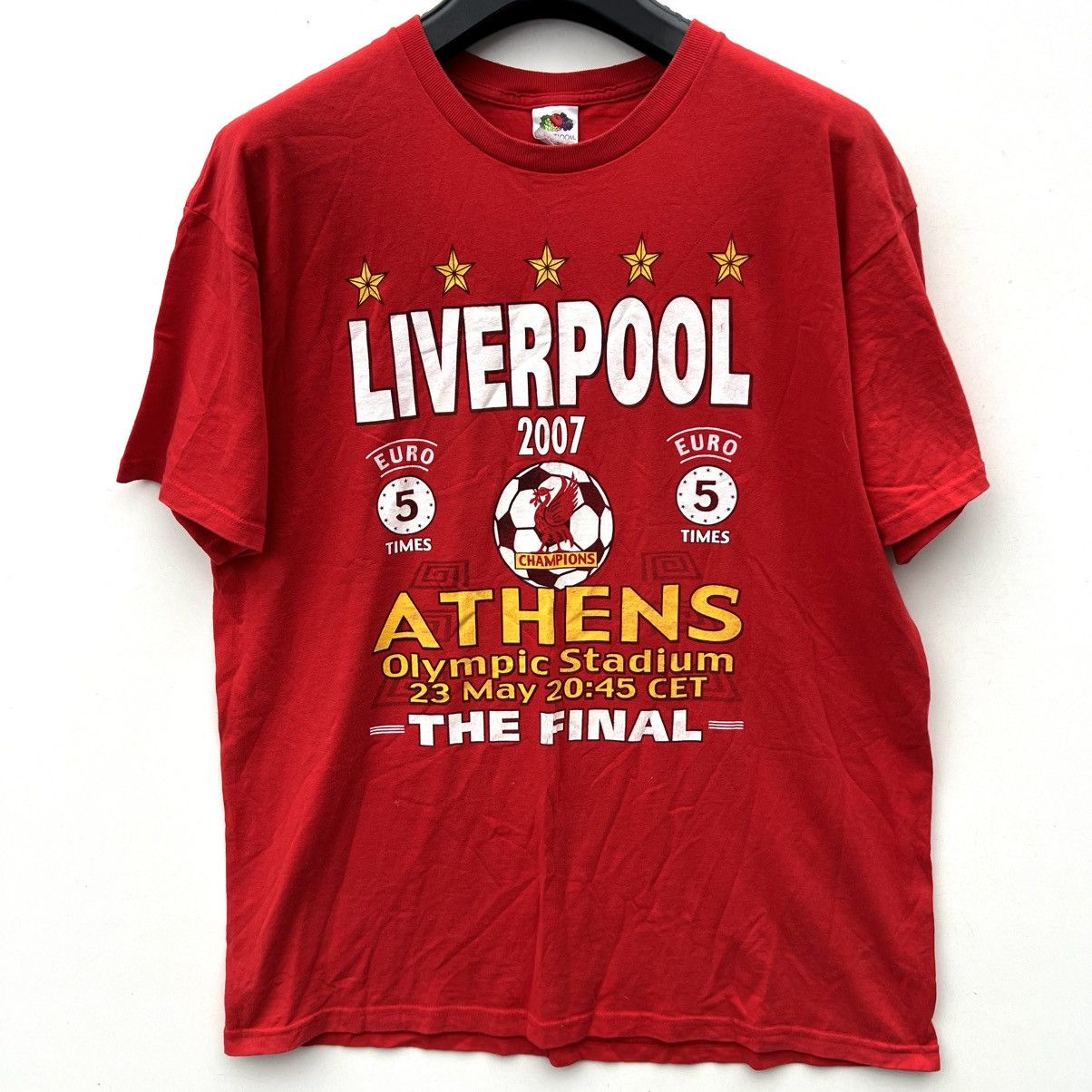 Vintage Liverpool FC Champion League 2007 vintage tee shirt Size US XL / EU 56 / 4 - 1 Thumbnail