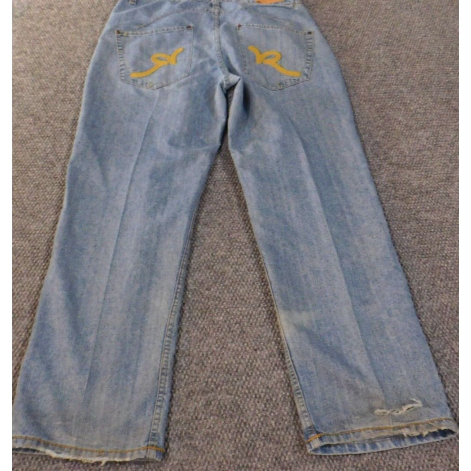 Rocawear VINTAGE Rocawear Jeans 36x30 Blue Mens Hip Hop Baggy Straight 30in Inseam 36 Regular Cotton Denim Zip Pockets Jeans Size US 36 / EU 52 - 4 Thumbnail