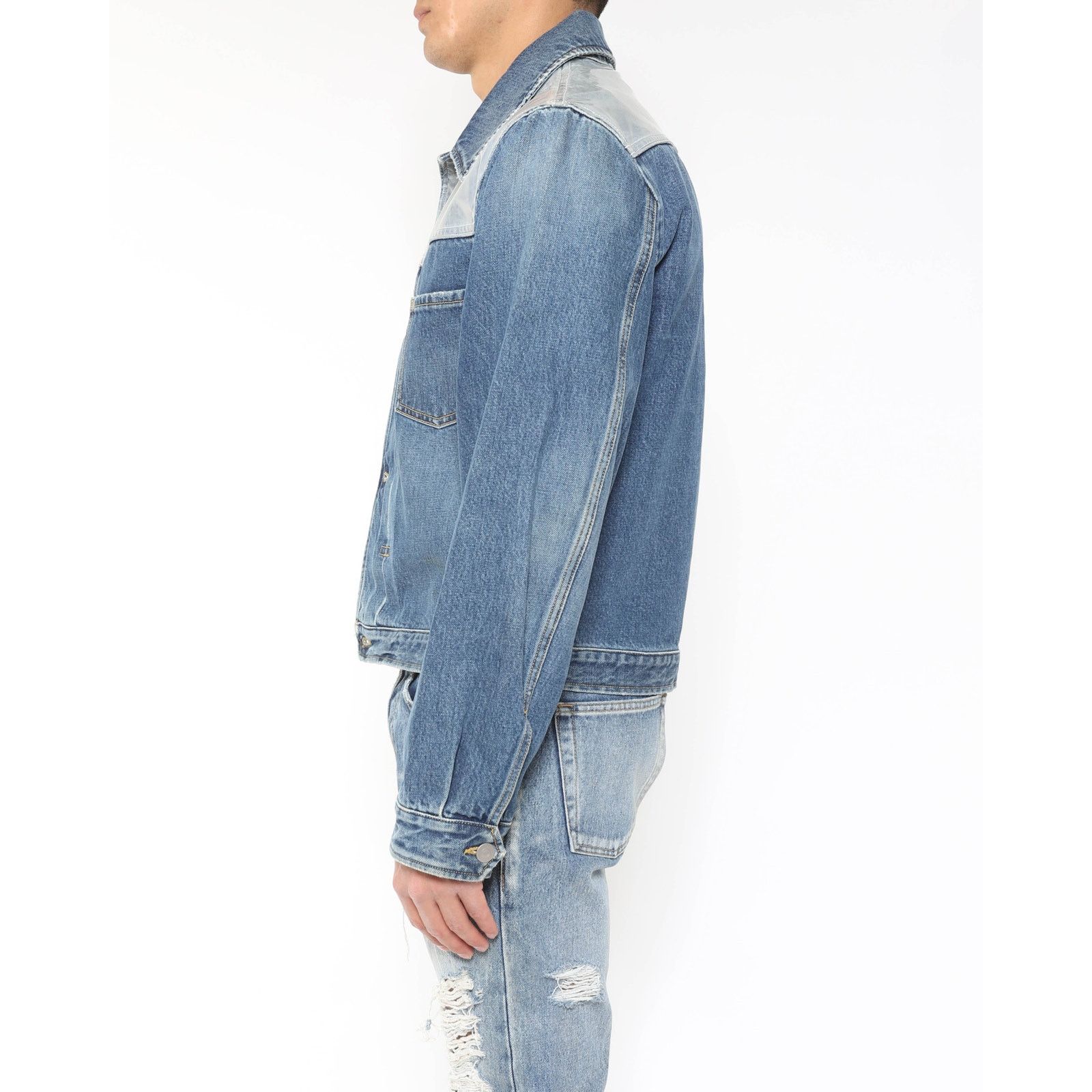 Maison Margiela Denim Jacket with Plastic Panel Size US S / EU 44-46 / 1 - 6 Thumbnail