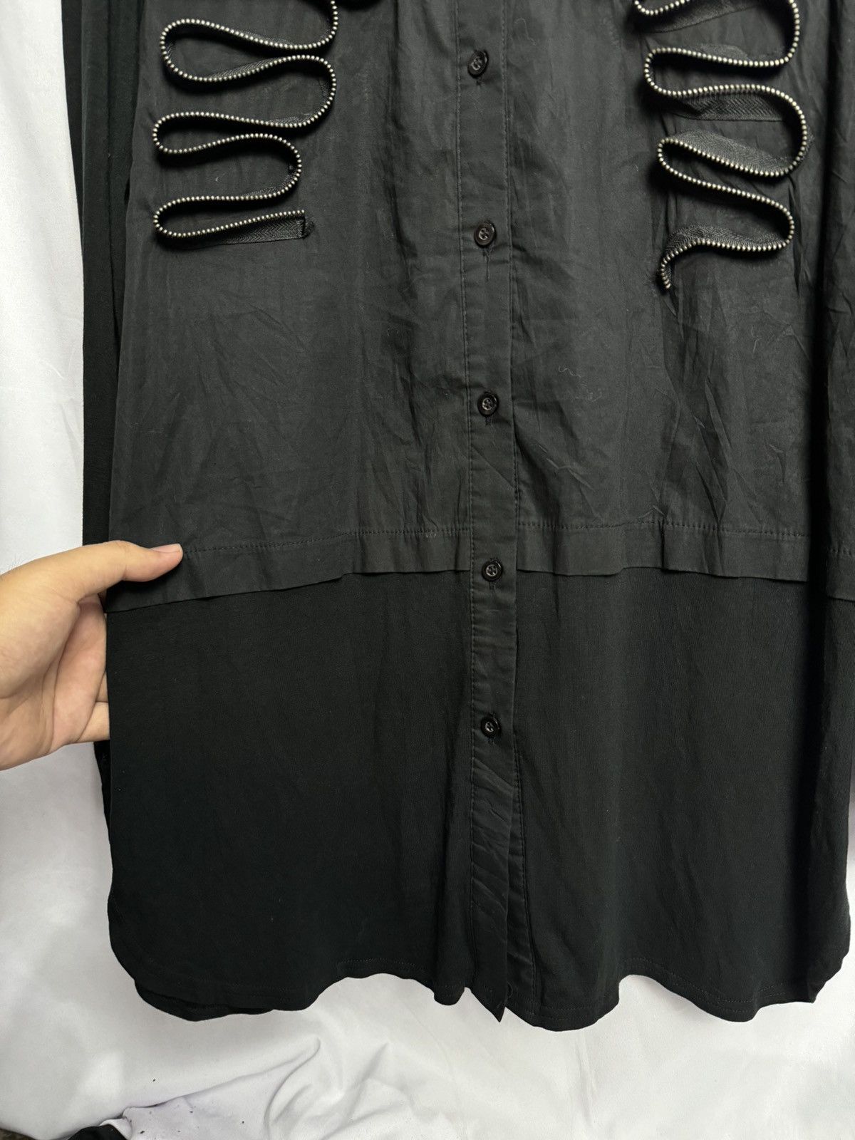 If Six Was Nine × Japanese Brand Archived Style LGB Button Shirt Hybrid By Ciel Size US L / EU 52-54 / 3 - 4 Thumbnail