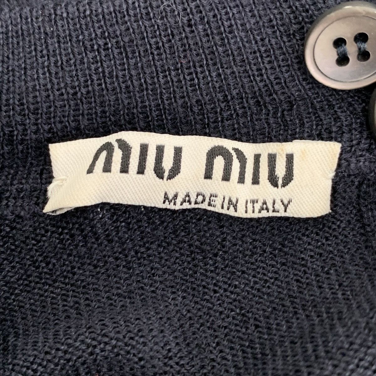 Miu Miu MiuMiu Black Pearl Bow Cashmere Long Sleeve Knit Top K26WX Size XS / US 0-2 / IT 36-38 - 5 Thumbnail
