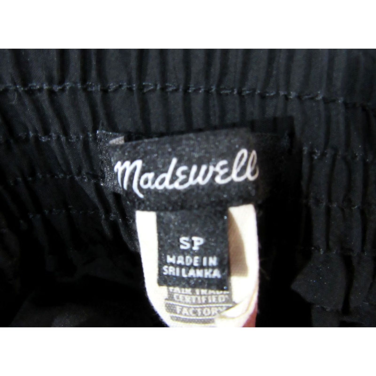 Madewell Madewell Pants Women SP Small Petite Black Crinkled Crepe Straight-Leg Crop Size 28" / US 6 / IT 42 - 7 Thumbnail