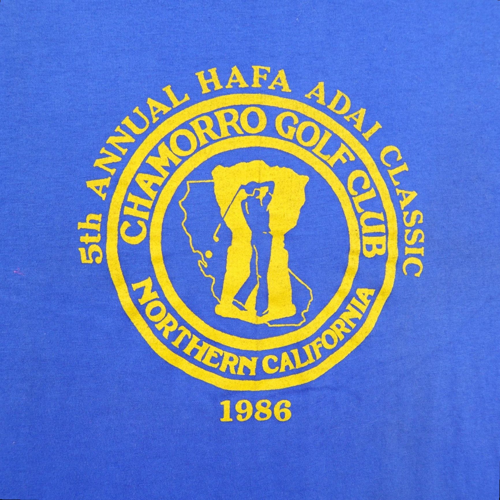 Hanes VINTAGE Chamorro Golf Club Shirt Mens Small Blue Hafa Adai Classic 1986 80s Tee Size US S / EU 44-46 / 1 - 2 Thumbnail