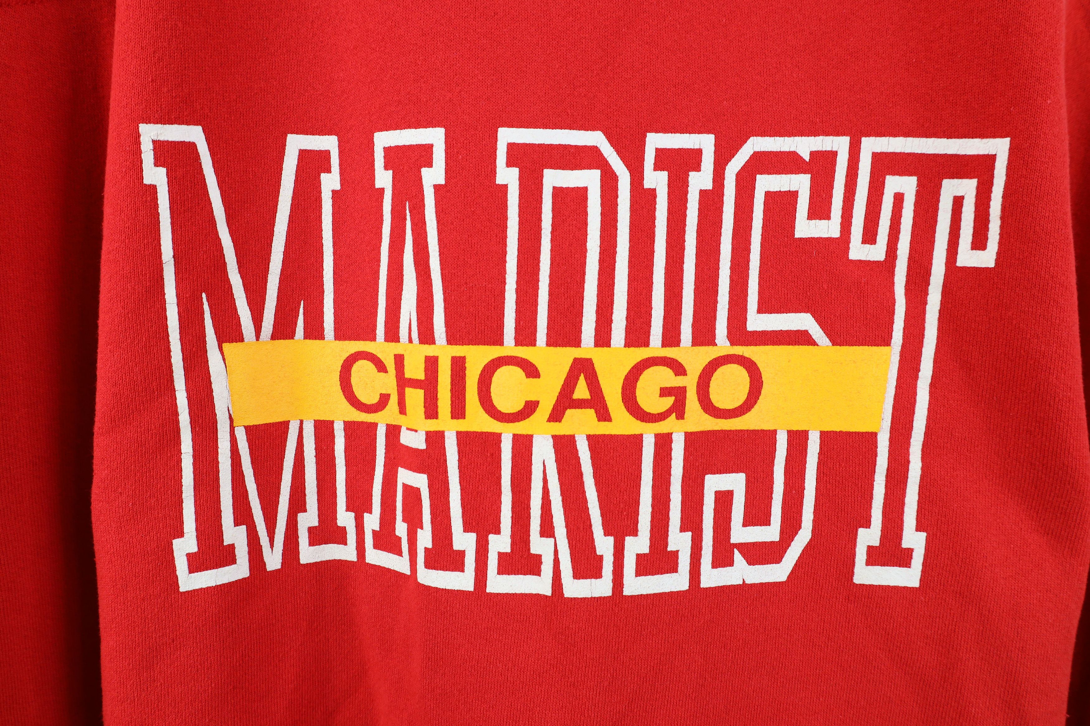 Vintage Vintage 80s 90s Marist Chicago Hoodie Sweatshirt Red USA Size US XL / EU 56 / 4 - 4 Thumbnail